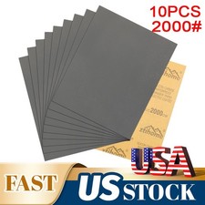 10pcs Wet Dry 2000 Grit Sandpaper 9x11 For Auto Body Repair Polishing Sanding 10pcs Wet Dry 2000 Grit Sandpaper 9x11 For Auto Body Repair Polishing Sanding