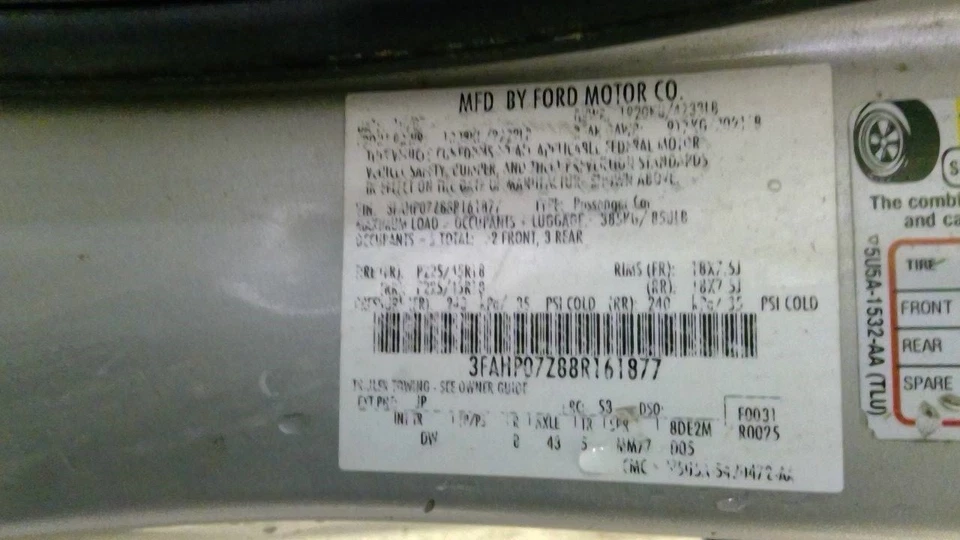 Ford Fusion 2008 2.3L Engine Brain Box 8E5Z12A650HB 5042 - Изображение 3 из 4