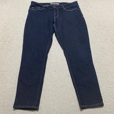 Denizen Levis Jeans Womens sz 14 Blue Denim Dark Wash Mid Rise Ankle Skinny