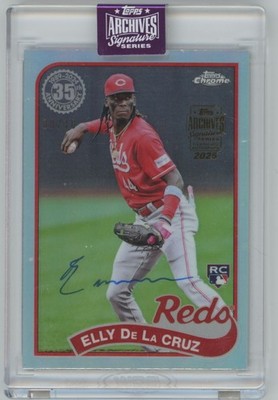 2025 Topps Archives Signature Series Elly De La Cruz Rookie Auto 8/10 Cincinnati
