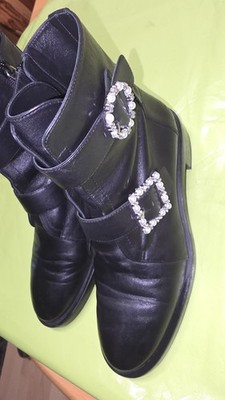 Tolle Stuart Weitzman. Leder Stiefelette Gr.39,5 schwarz 