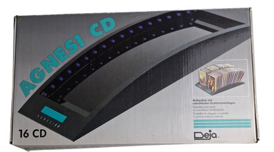 Deja AGNESI CD Ständer für 16 CDs CD Rack   Design-Ständer Regal   schwarz