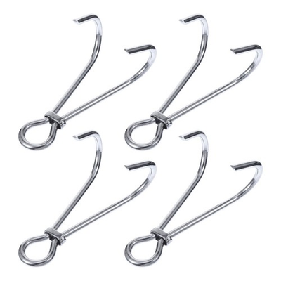 #ad 4 Pcs Stainless Steel Heavy Duty Hook Diving Double End Ended Clip $43.87