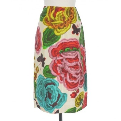 ELEY KISHIMOTO Silk Multi-Color Knee-Length Skirt Size 10 AB Condition