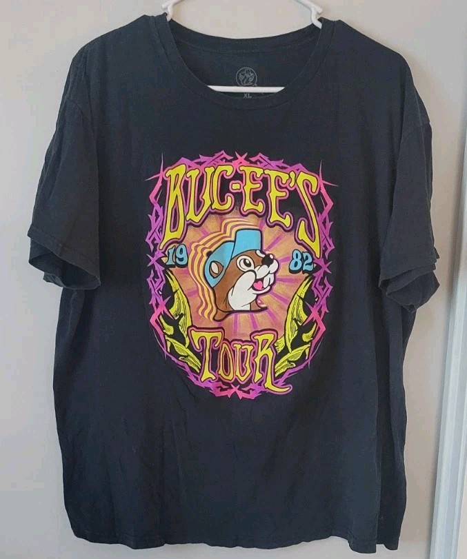 ALTRA T shirt Buc ee's Tour 1982 2021 nera uomo XL nera fascia castoro stile maglietta