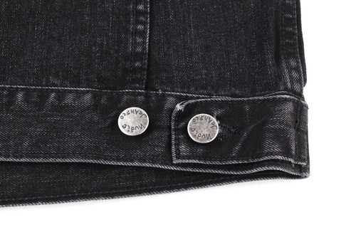 NUDIE JEANS Perry Organic Black Stone Men Jacket M Denim Black Cotton Unlined - Picture 7 of 10