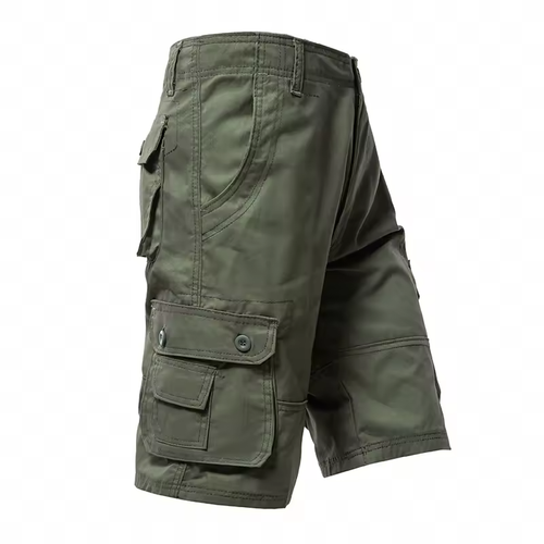 Herren Freizeit Solide Cargo Shorts Mehrere Taschen Gewaschen Lounge Größe 30-48 - Bild 7 von 15