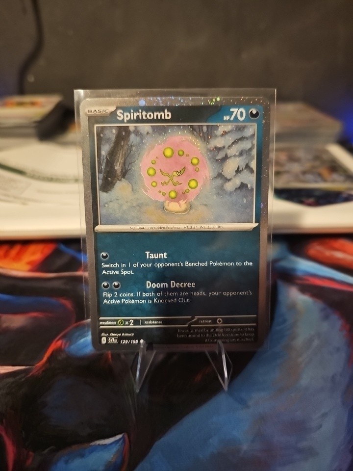Spiritomb 129/198SV01: Scarlet & Violet Base Set Cosmo Holo NM Pokemon TCG
