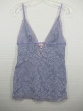Vintage Y2K Victoria's Secret Lace Babydoll Chemise Women M Purple Sleeveless