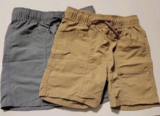 Children's Place Khaki Gray Quick Dry Shorts Lot of 2 Size 8