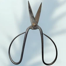 Vintage Bonsai Scissors Hand Made By Kaneshin in Japan Signed Etching