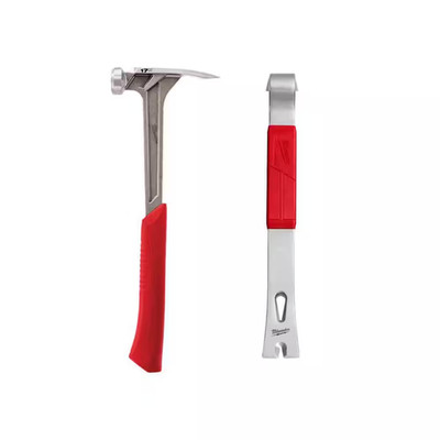 17 Oz. Smooth Face Framing Hammer with 15 In. Pry Bar