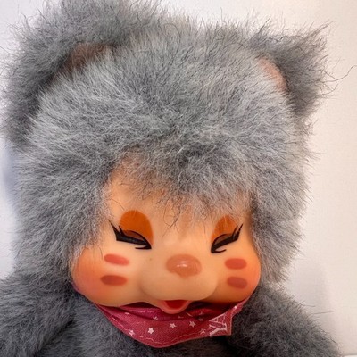 Monchhichi Vintage S size Washino Nyamy cat plush doll Super Rare