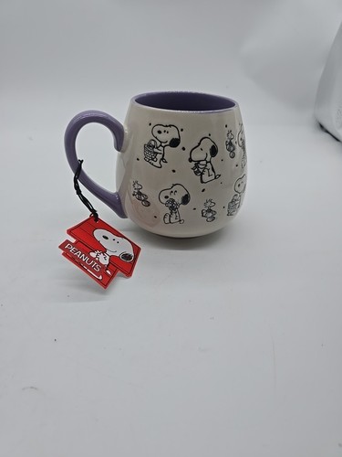 Peanuts 16 fl oz Mug Cup SNOOPY & WOODSTOCK EASTER BASKET & EGGS - Picture 2 of 10