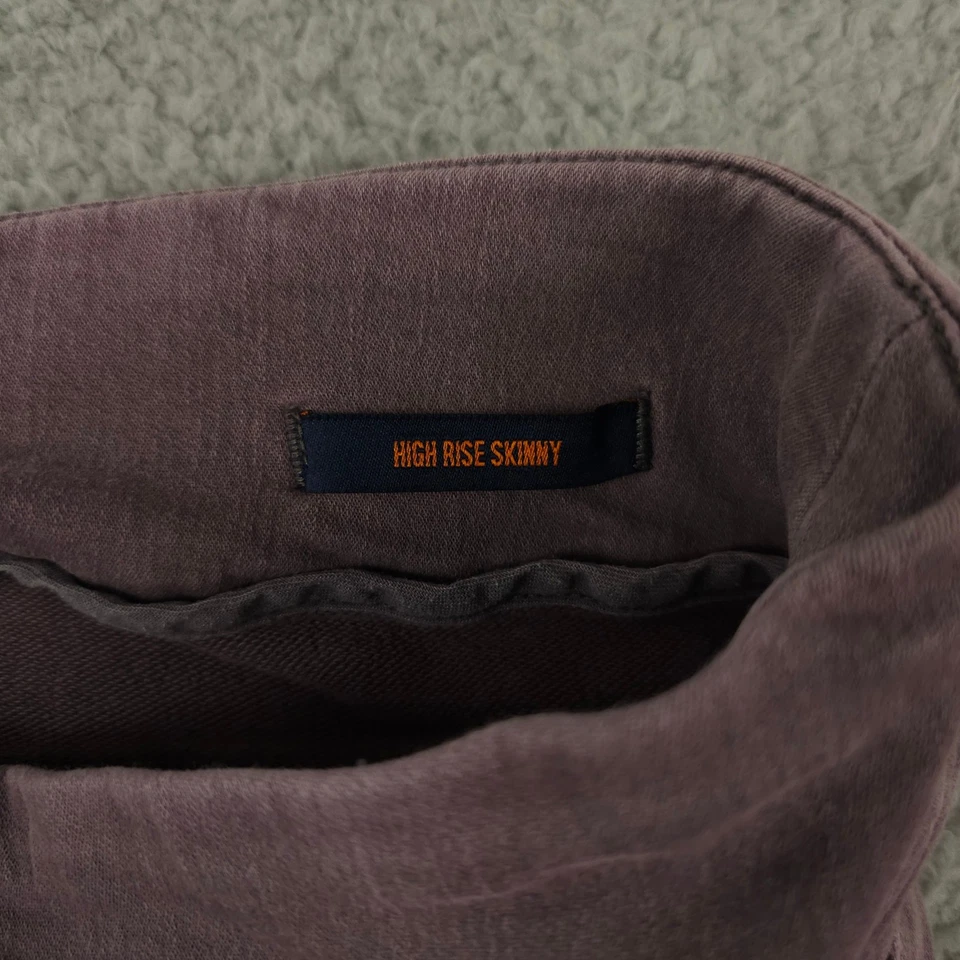 Pantalones de mezclilla Jag para mujer 4 púrpura tiro alto ajustados elásticos ligeros Foto 4 de 4