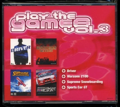 PLAY THE GAMES Vol. 3★5-CD-ROM★DRIVER•WARZONE•SNOWBOARDING•SPORTS CAR★S. GUT★ - Bild 1 von 4
