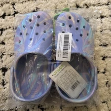 Crocs Classic Marble Kids Girls Boys Clogs Sandal J1 US 32-33 EURO Blue/Purple