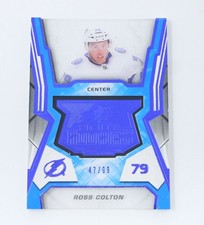 2021-22 UD SPx Finite #F-13 Ross Colton Rookies BLU /75 Lightning Avalanche