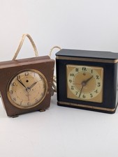 2 قديم للمقتنيات Westclox كهربائي Alarm Clocks مجموعة إصلاح Parts AS IS Retro شاشة
