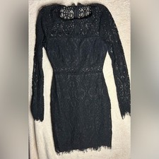 Lulus Cut Out Waist Black Lace Dress Women’s Small Whimsygoth Romantic Witchy