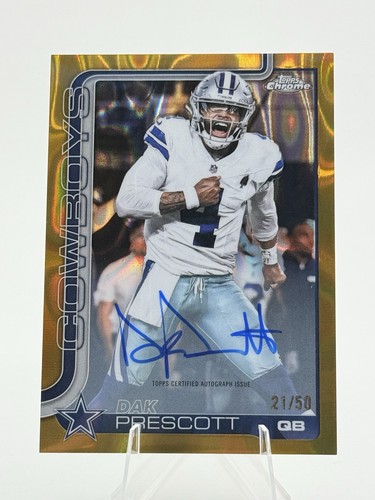 2025 Topps Chrome Dak Prescott Gold Lava Refractor (RAW)