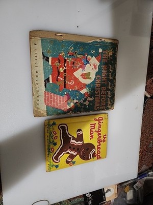 Lot of 2 Vintage books The night before christmas, The gingerbread man