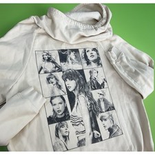 Taylor Swift The Eras Tour Hoodie Pullover Sweatshirt Sz M Beige Official Merch