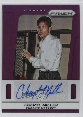 2025 Prizm WNBA Throwback Signatures Purple 16/49 Cheryl Miller Auto HOF ob9