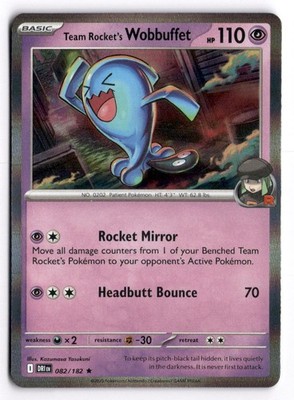 Team Rocket's Wobbuffet - RARE SV10: Destined Rivals 082/182