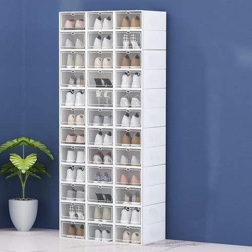 6 pezzi Contenitore di archiviazione per scarpe da scarpe trasparente - Foto 4 di 12