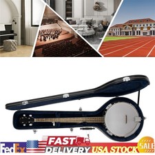 Banjo Hard Case for Banjos Organizer Hardshell 5-string Banjos Case Latches Blac