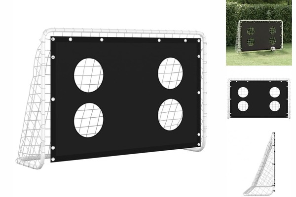 FußBalltor Mit Torwand Stahl 184X61X122 Cm-image