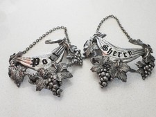 2 Royal Selangor Pewter - ORNATE DECANTER LABELS -PORT & SHERRY - Hand Made