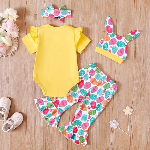 Baby Girl My 1st Easter Outfit Infant First Easter Outfit Baby Easter Eggs Bo... - Picture 3 of 7
