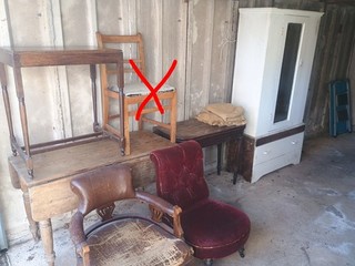 Furniture. Pine Table Antique Chairs. Job Lot. Collection Only
