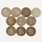 10x 1856-1859o Seated Liberty Half Dollars 50c 31075