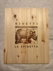 1 Rare Wine Wood Panel Rivetti La Spinetta Vintage CRATE BOX SIDE 9/25 a374