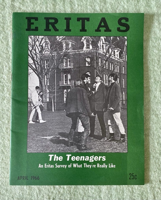 Vintage Magazine Eritas April 1966 " Teenagers An Survey of What They're Like"