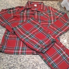 North Pole Trading Co. Unisex Kids 2pc Long Sleeve Plaid Pajama Set XL