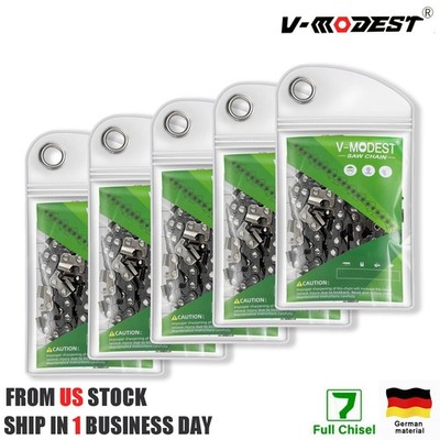 5PACK 24-In Chainsaw Chain For Stihl Husqvarna Full Chisel 3/8 Gauge .050'' 84DL