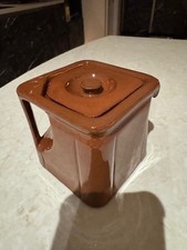 Vintage Art Deco Glazed Earthenware "The Cube' teapot, Gollins & Crisp, Tunstall