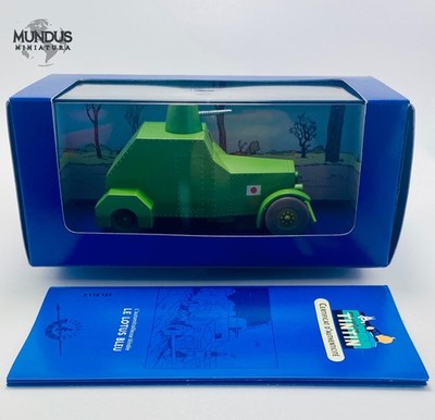 PANZERWAGEN LOTUS BLAU #37 AUTO TINTIN 1/43 ATLAS BOXEN ZERTIFIKAT
