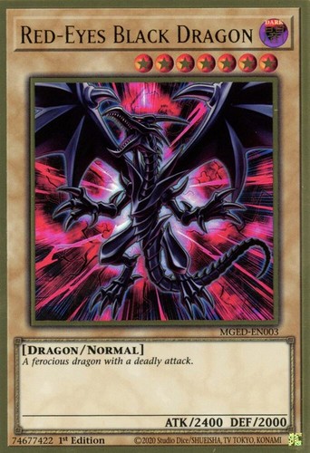 Red-Eyes Black Dragon MGED-EN003 YuGiOh Maximum Gold: El Dorado card