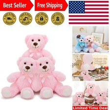 3Pcs Teddy Bears Bulk Baby Shower, 14inch Cute Teddy Bear Stuffed Animals Plu...