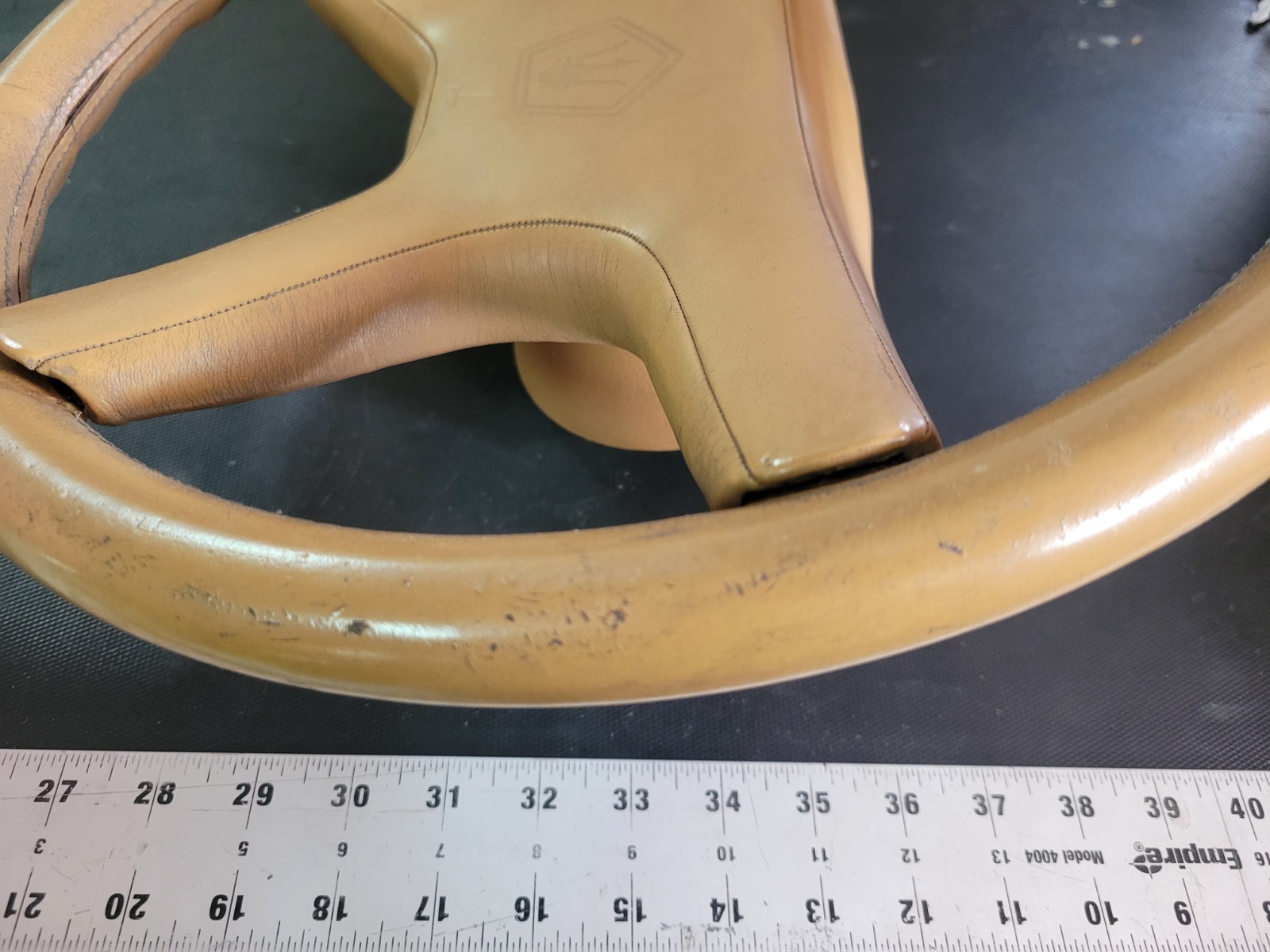 1989-1991 CHRYSLER TC By MASERATI Momo Steering Wheel Horn Pad Italy Leather OEM