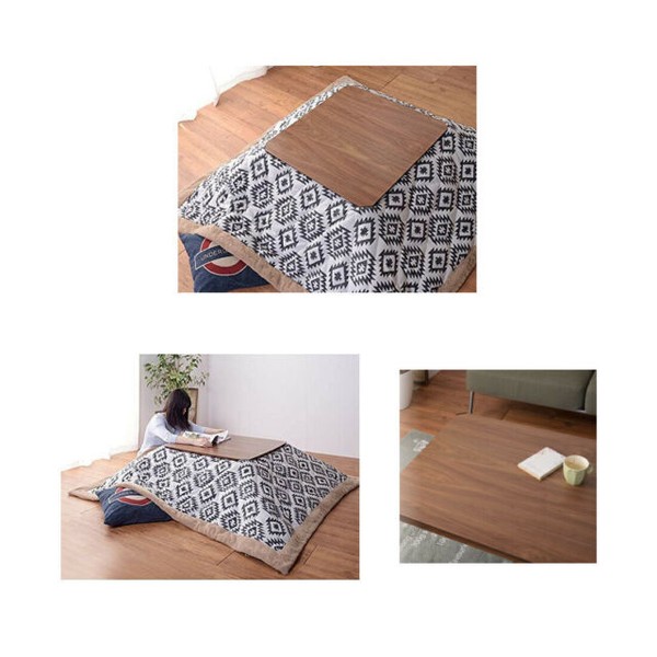 Azumaya Japan Traditional Kotatsu Heater Square Shape Table (KT107