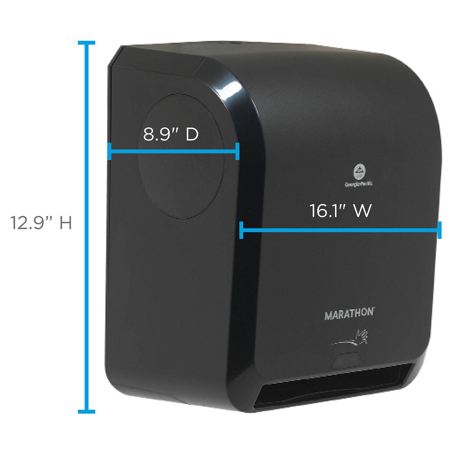 Marathon Automated Hardwound Paper Towel Dispenser, Black