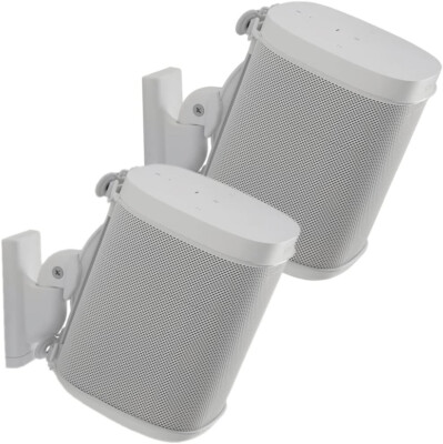 Sonos One One SL Play:1 Wandhalter Halterung von Sanus Paar Weiß WSWM22-W2