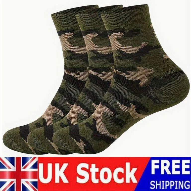 TRENDY Camouflage Camo Socks, Soft & Lightweight Unisex Men Women , Fishing,Hiking etc