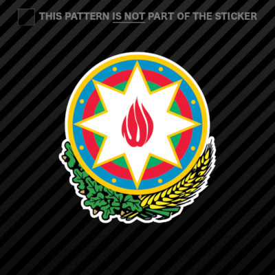 Azerbaijani Emblem Sticker Self Adhesive Vinyl Azerbaijan flag AZE AZ